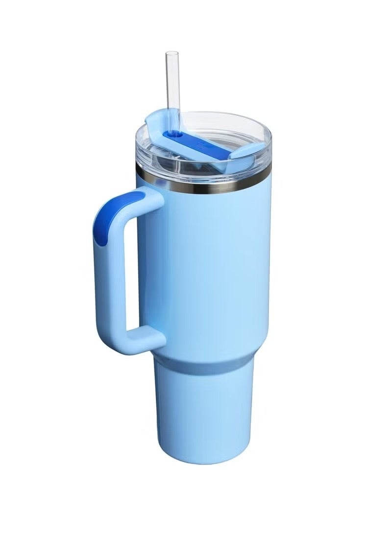 Stanley Quencher H2.0 Tumbler with Handle and Straw 40 oz | Flowstate 3-Position Lid | Cup Holder Compatible for Travel | Insulated Stainless Steel Cup | BPA-Free | Light Blue - Image 5
